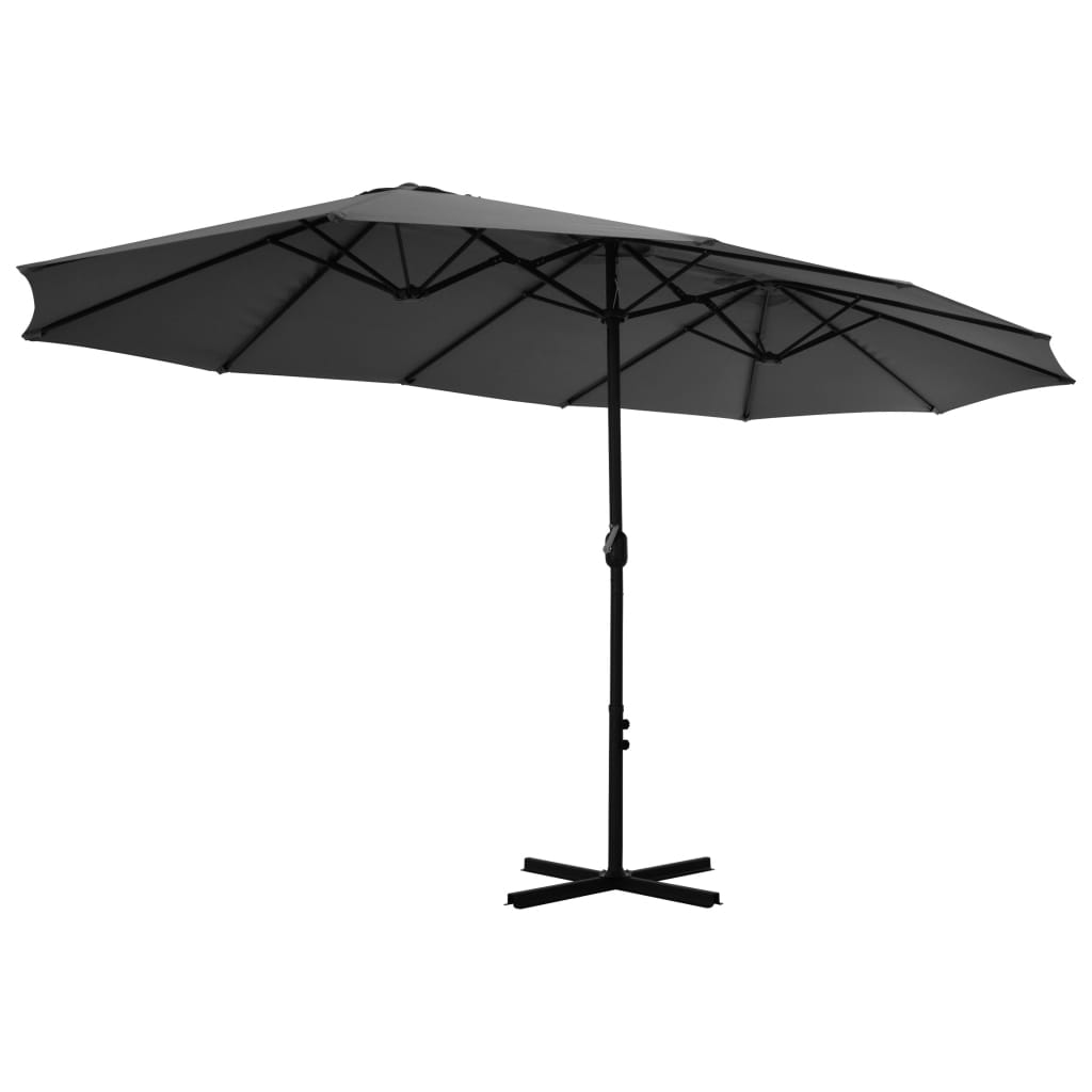 Parasol met aluminium paal 460x270 cm groen