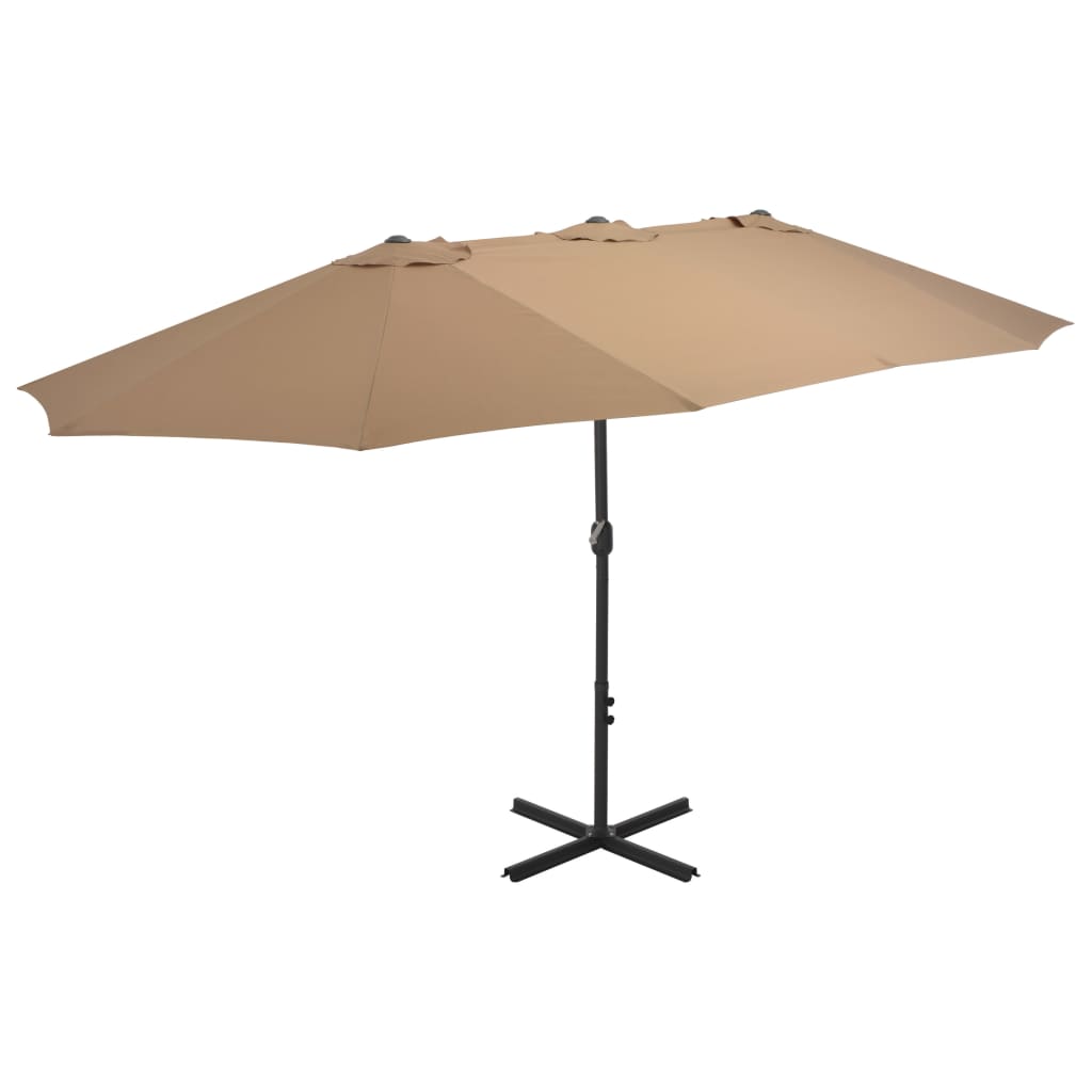 Parasol met aluminium paal 460x270 cm groen