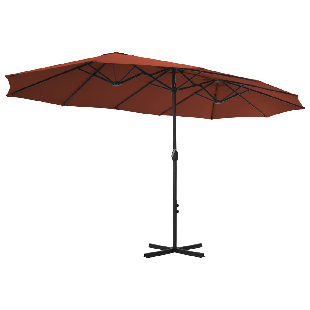 Parasol met aluminium paal 460x270 cm groen