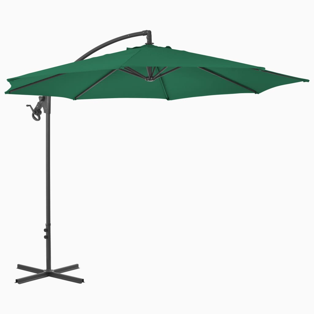 Zweefparasol met stalen paal 300 cm azuurblauw