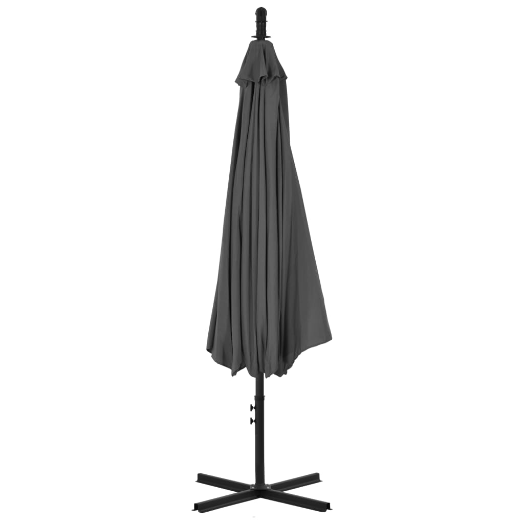 Zweefparasol met stalen paal 300 cm azuurblauw