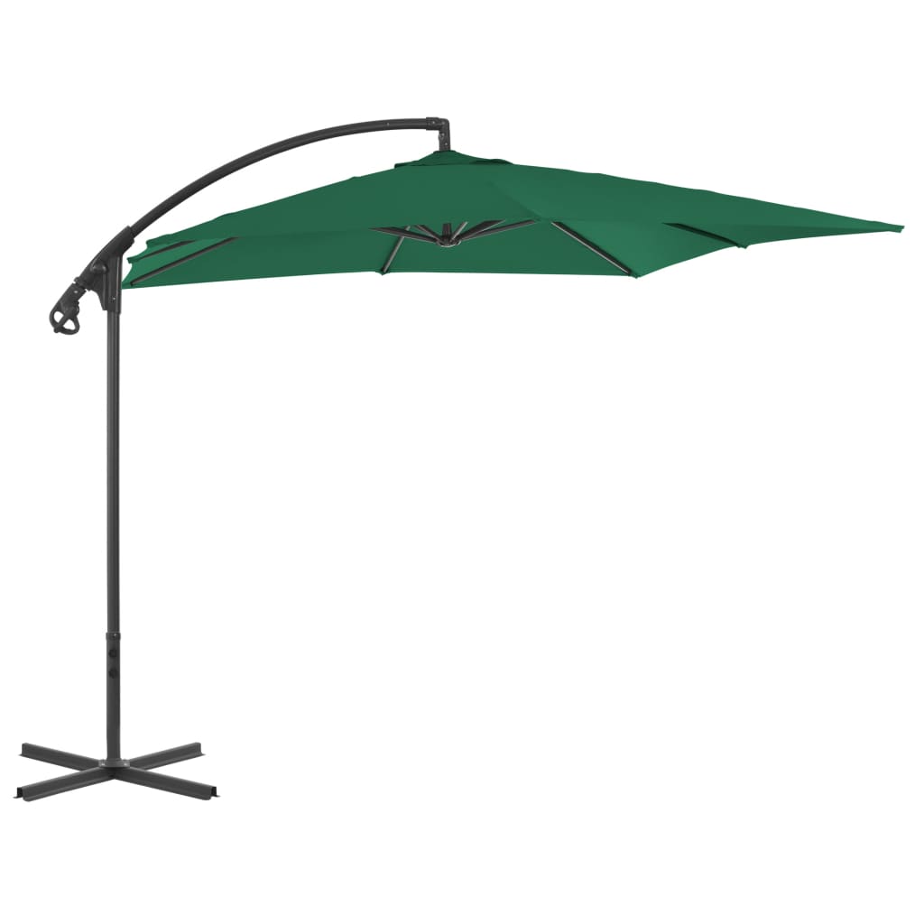 Zweefparasol met stalen paal 250x250 cm zand