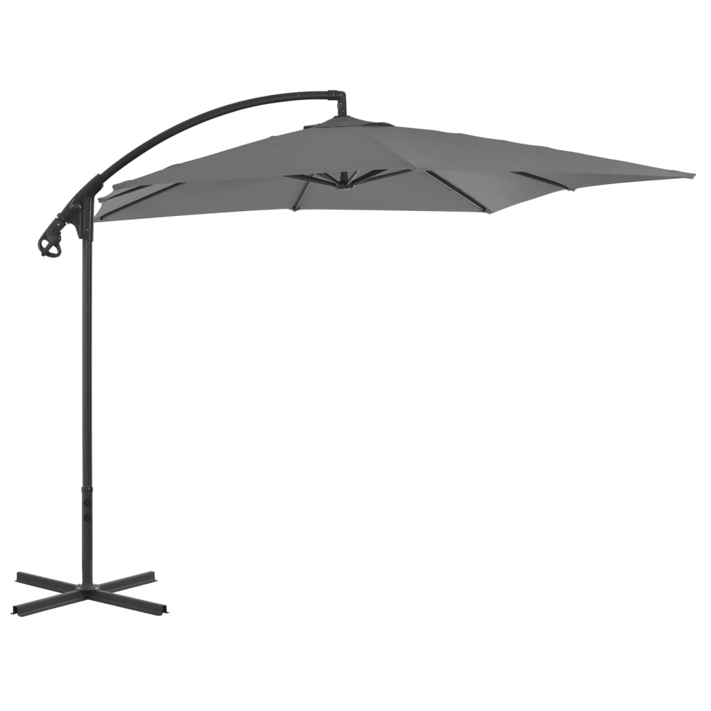 Zweefparasol met stalen paal 250x250 cm groen