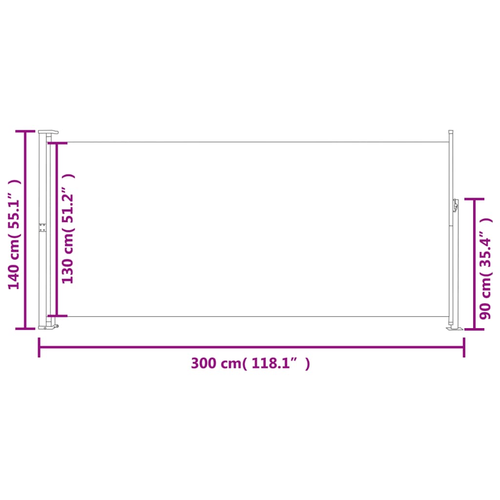 Paravent de jardin extensible 170x300 cm