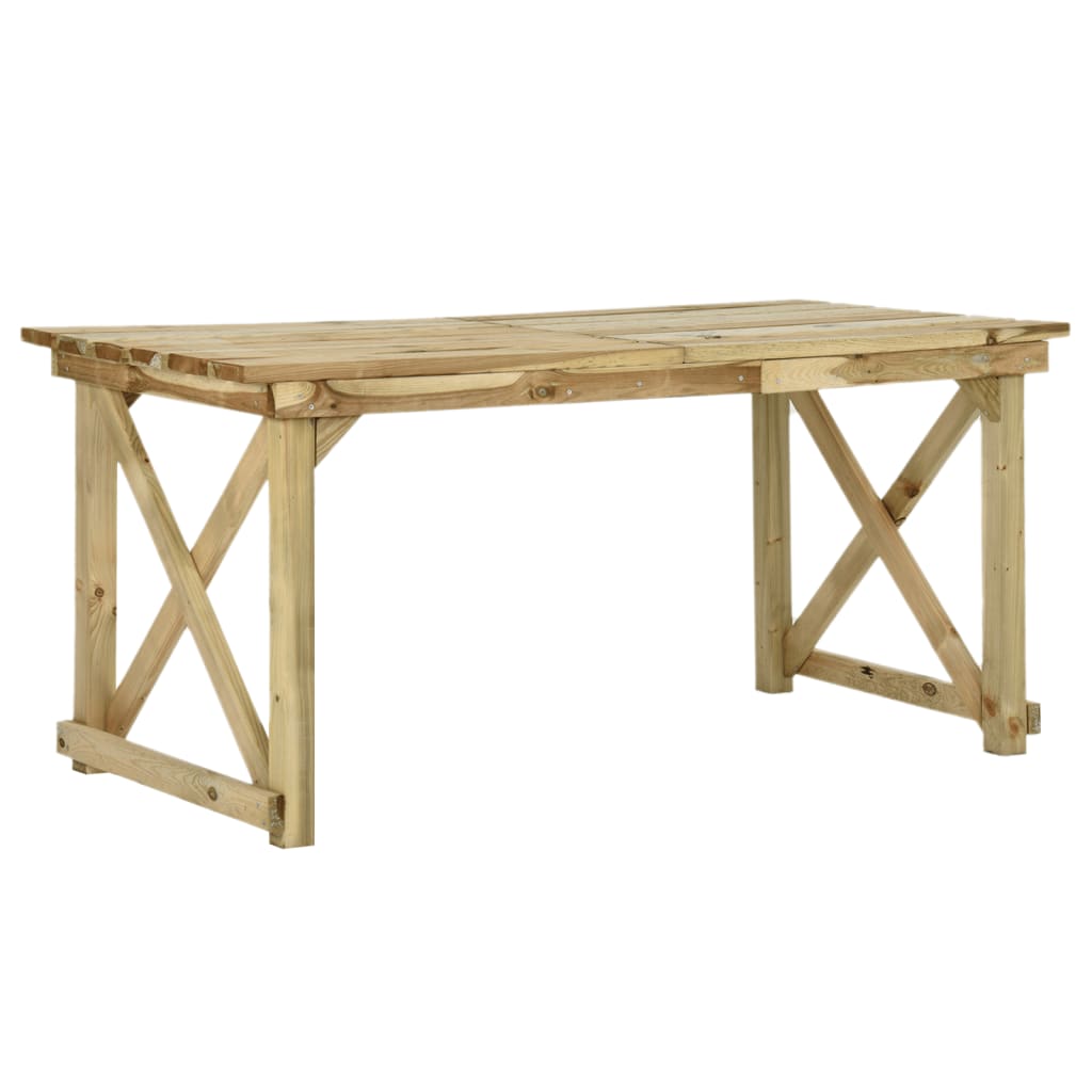 Table de jardin 160x79x75 cm bois