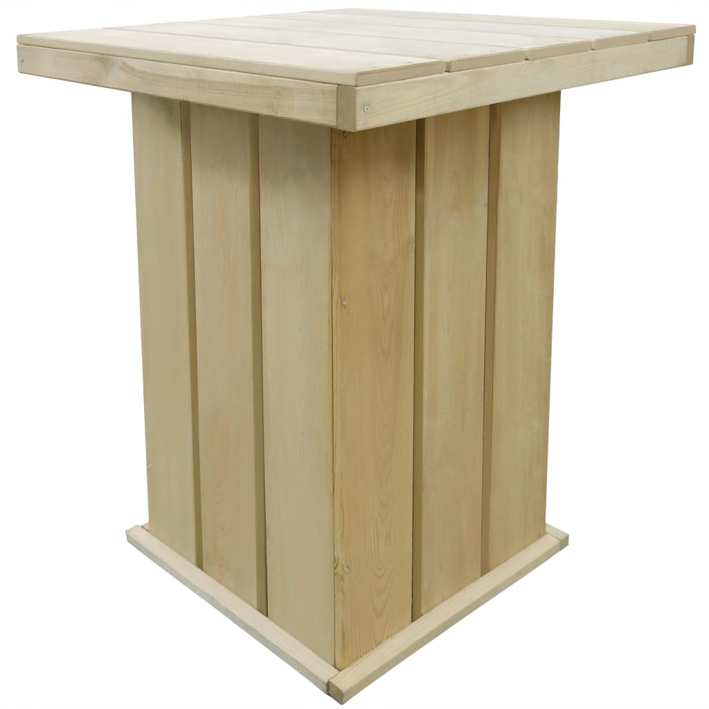 Table de jardin 110x75x74 cm en bois de pin imprégné