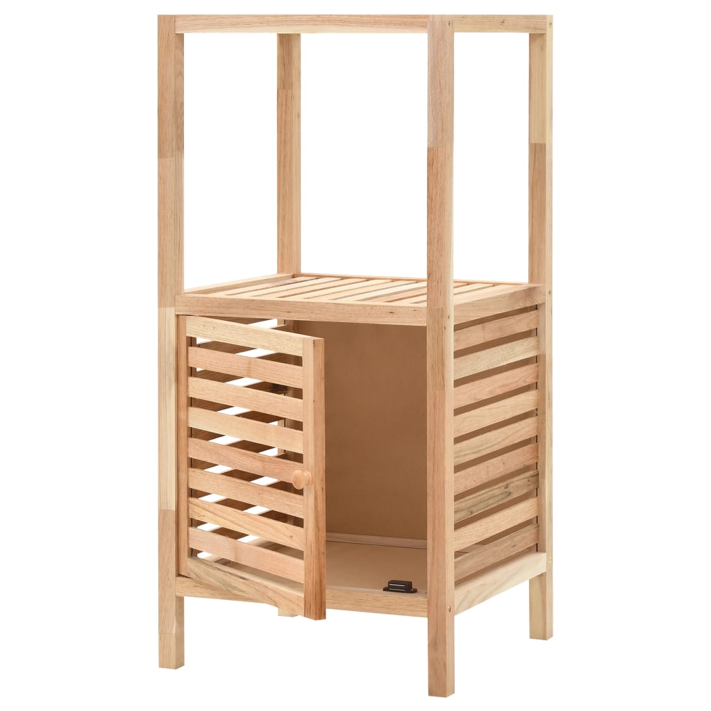 Meuble de salle de bain 39,5x35,5x123 cm en bois de noyer massif