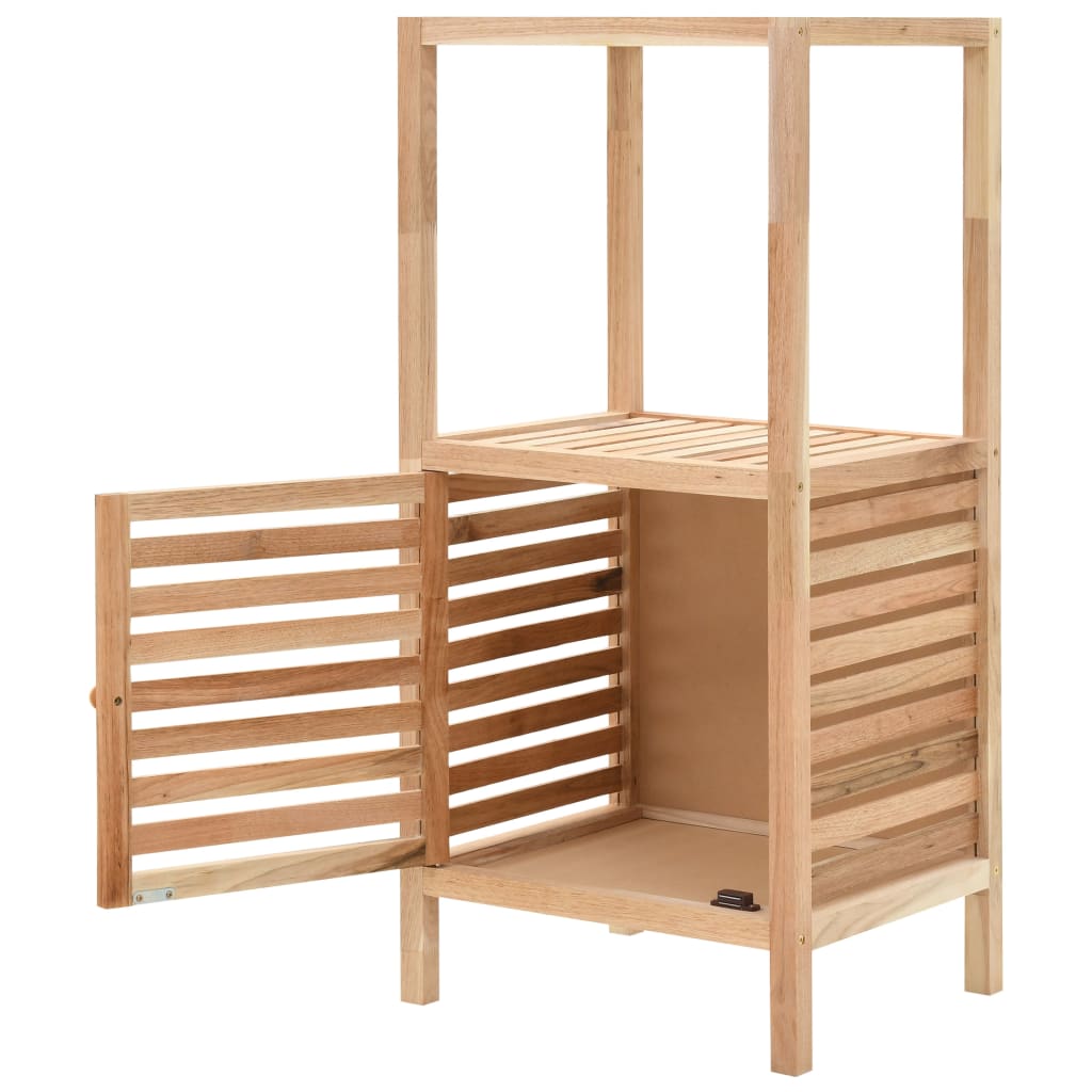 Meuble de salle de bain 39,5x35,5x123 cm en bois de noyer massif