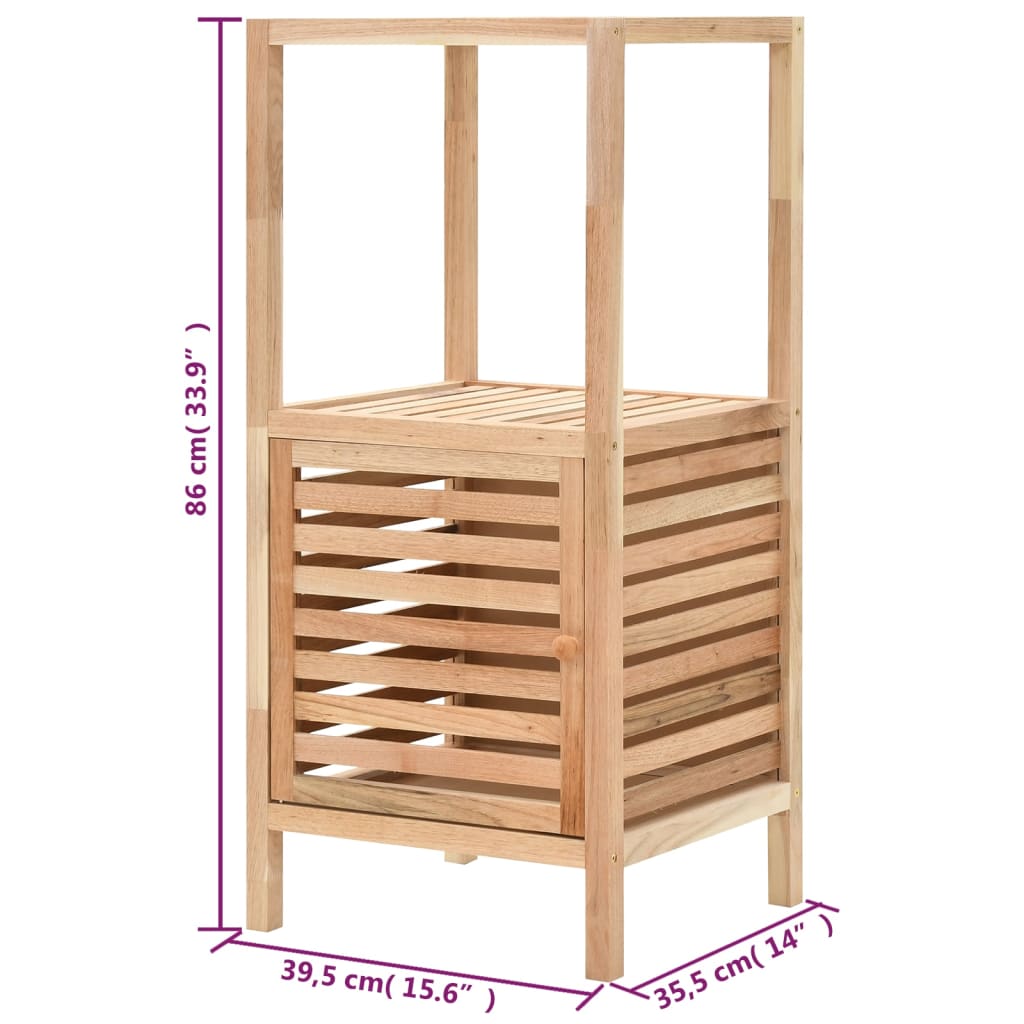 Badkamerkast 39,5x35,5x123 cm massief walnotenhout