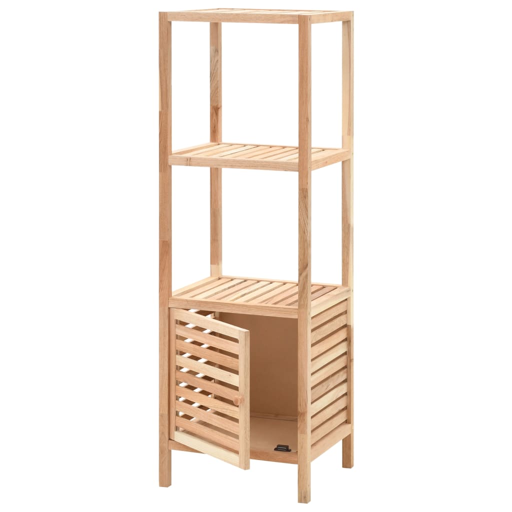 Meuble de salle de bain 39,5x35,5x123 cm en bois de noyer massif