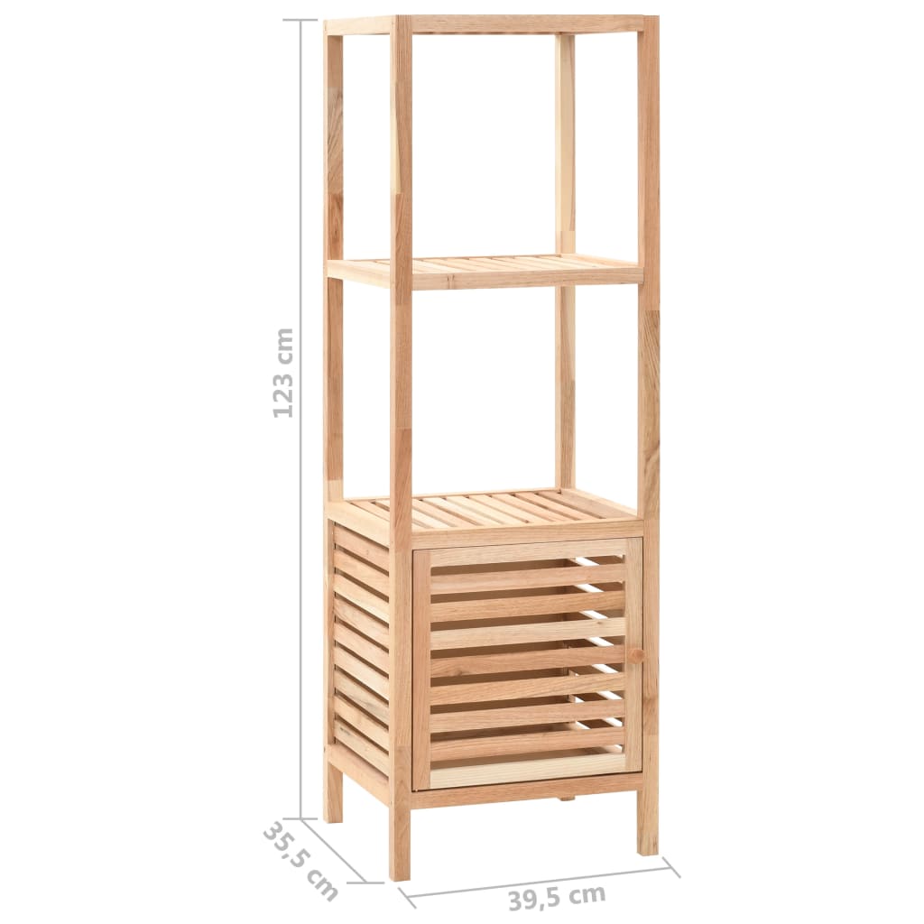 Meuble de salle de bain 39,5x35,5x123 cm en bois de noyer massif