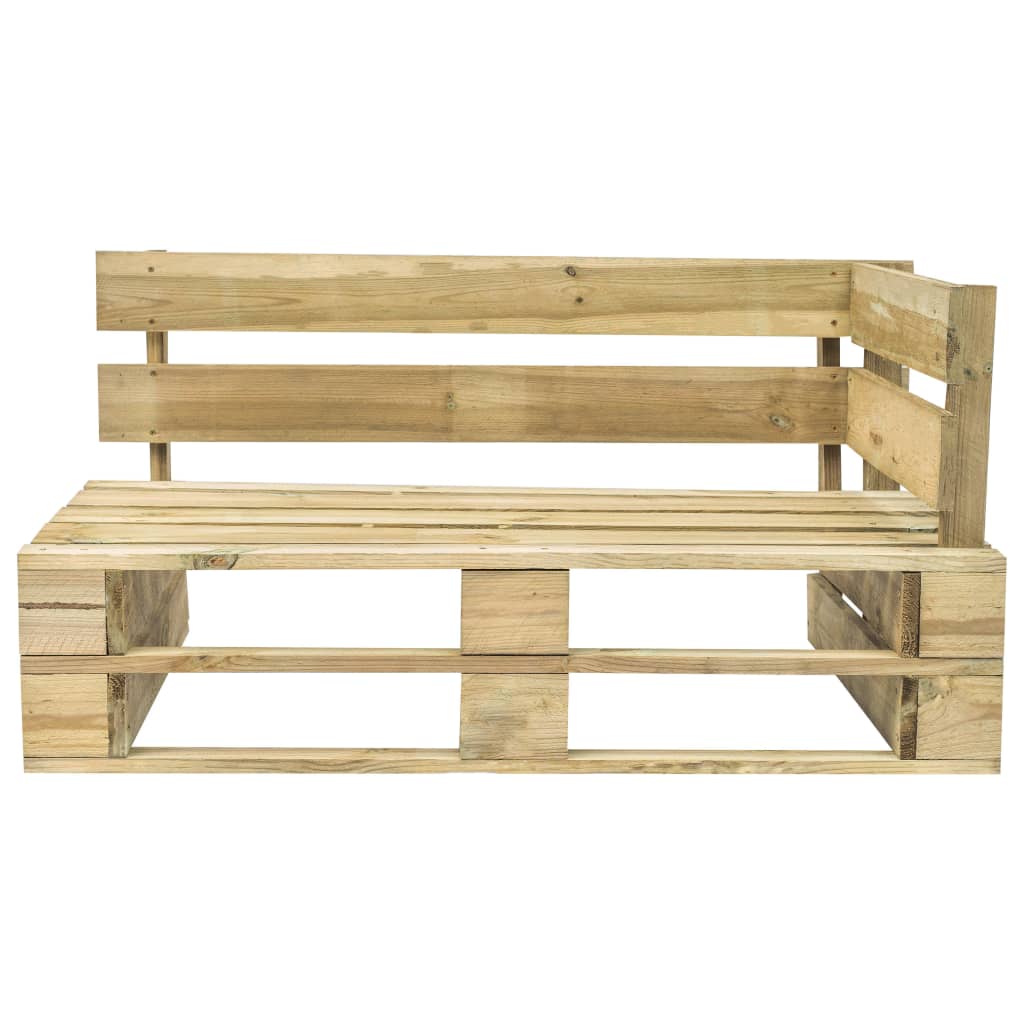 Tuinbank pallet met rode kussens grenenhout