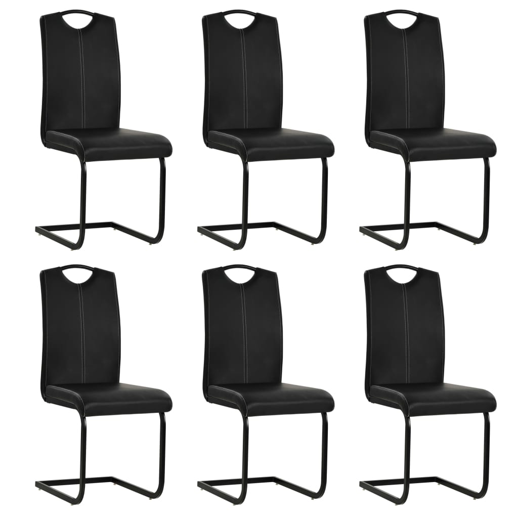 Chaises de salle à manger 4 pcs en cuir artificiel