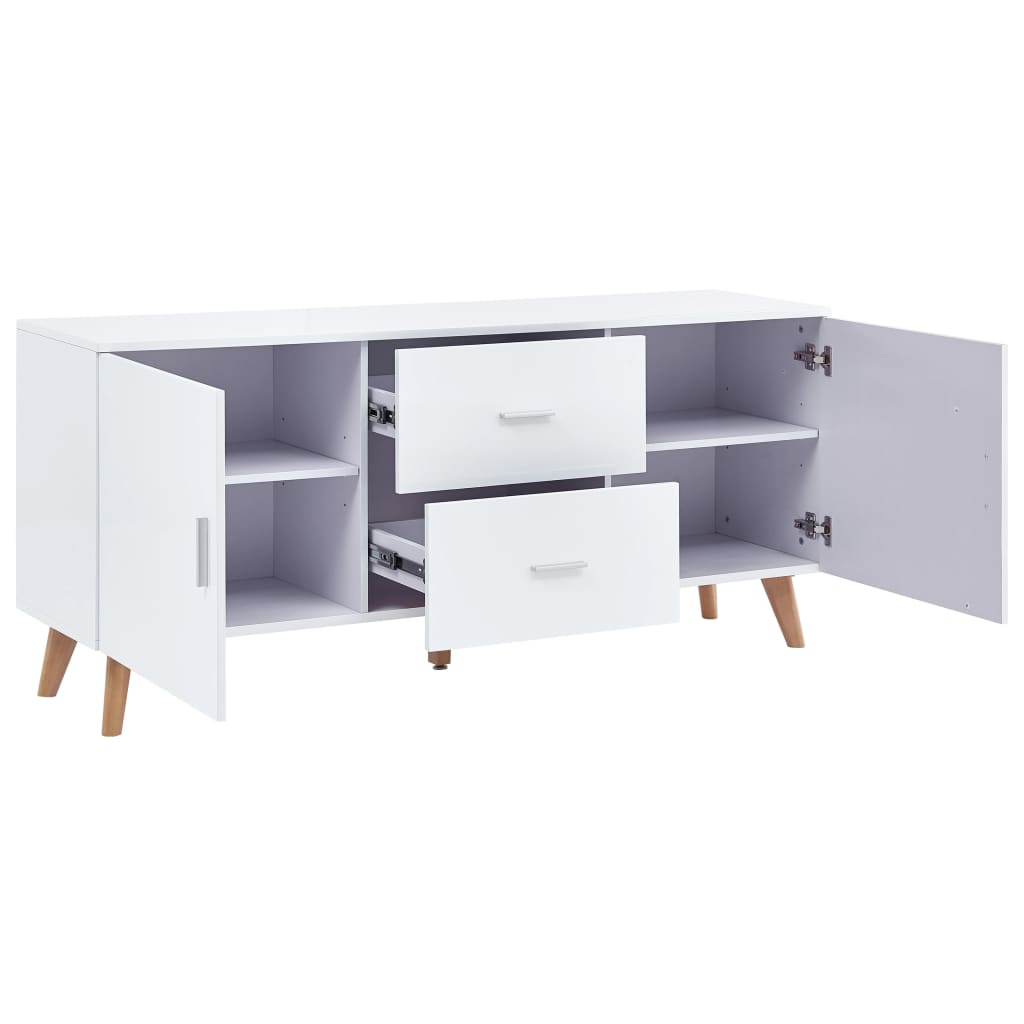 Buffet 160x40x70 cm MDF blanc