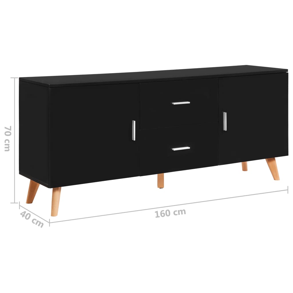 Buffet 160x40x70 cm MDF blanc