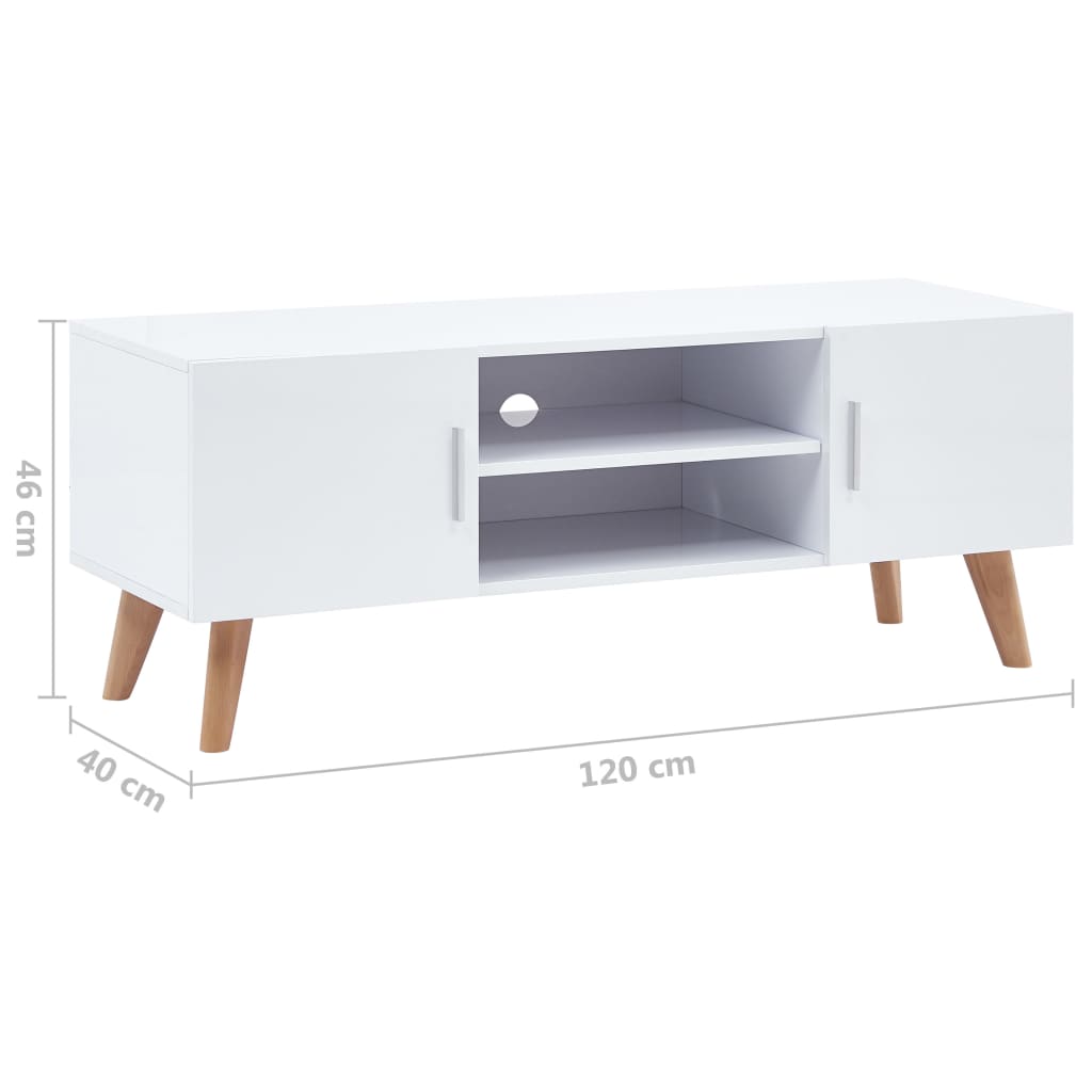 Meuble TV 120x40x46 cm MDF noir