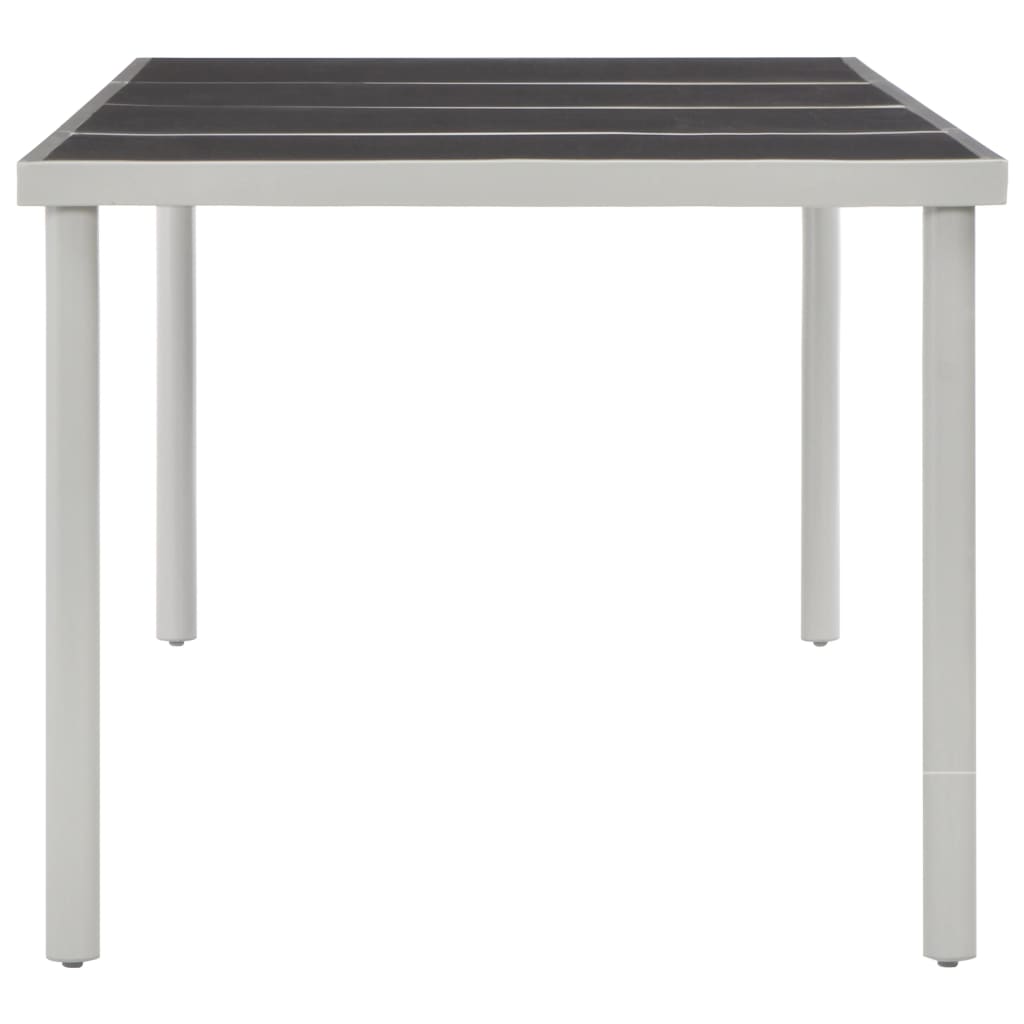 Table de jardin 220x90x74,5 cm acier noir