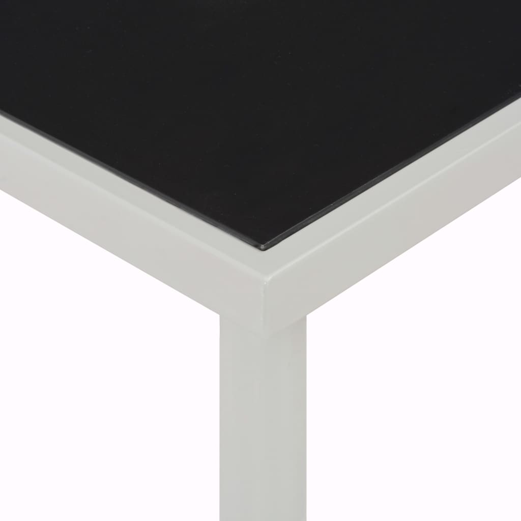 Table de jardin 220x90x74,5 cm acier noir