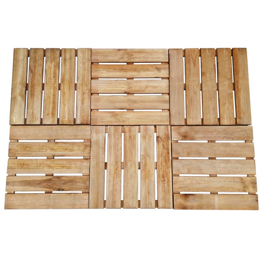 Terrastegels 6 st 50x50 cm hout