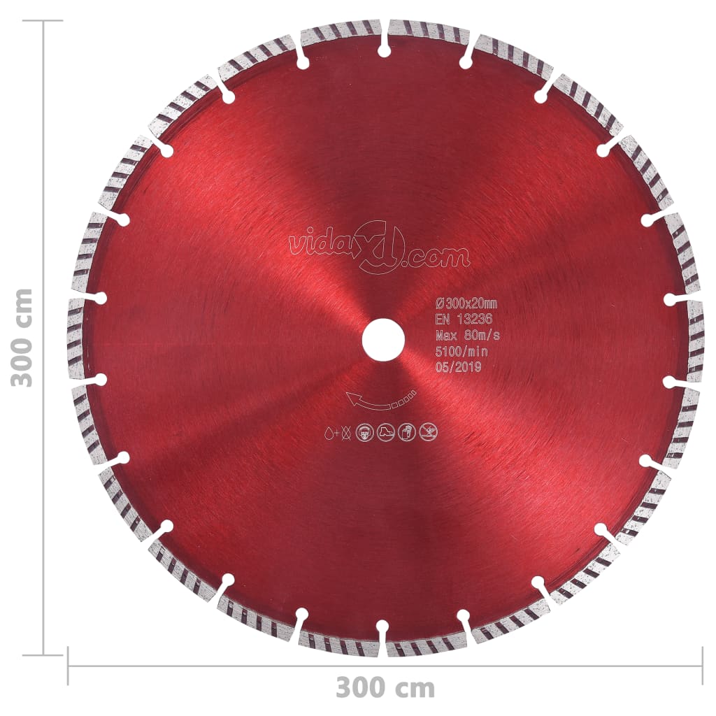 Diamantzaagblad met turbo 350 mm staal