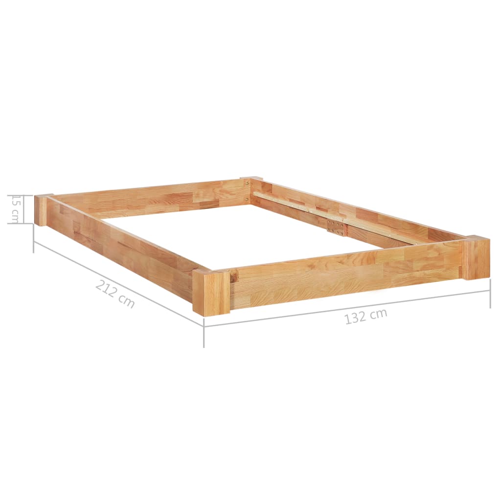 Bedframe massief eikenhout 140x200 cm