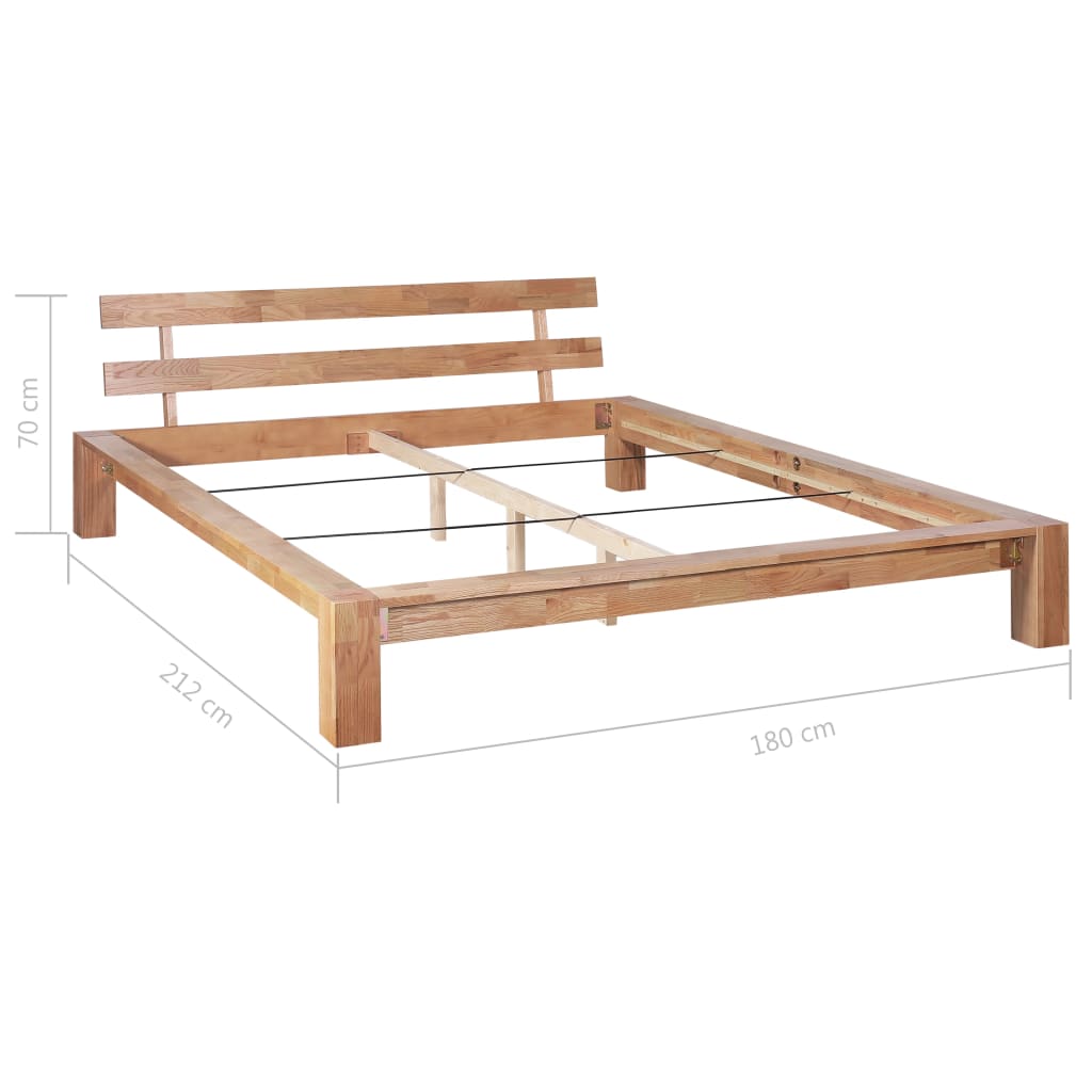 Bedframe massief eikenhout 160x200 cm