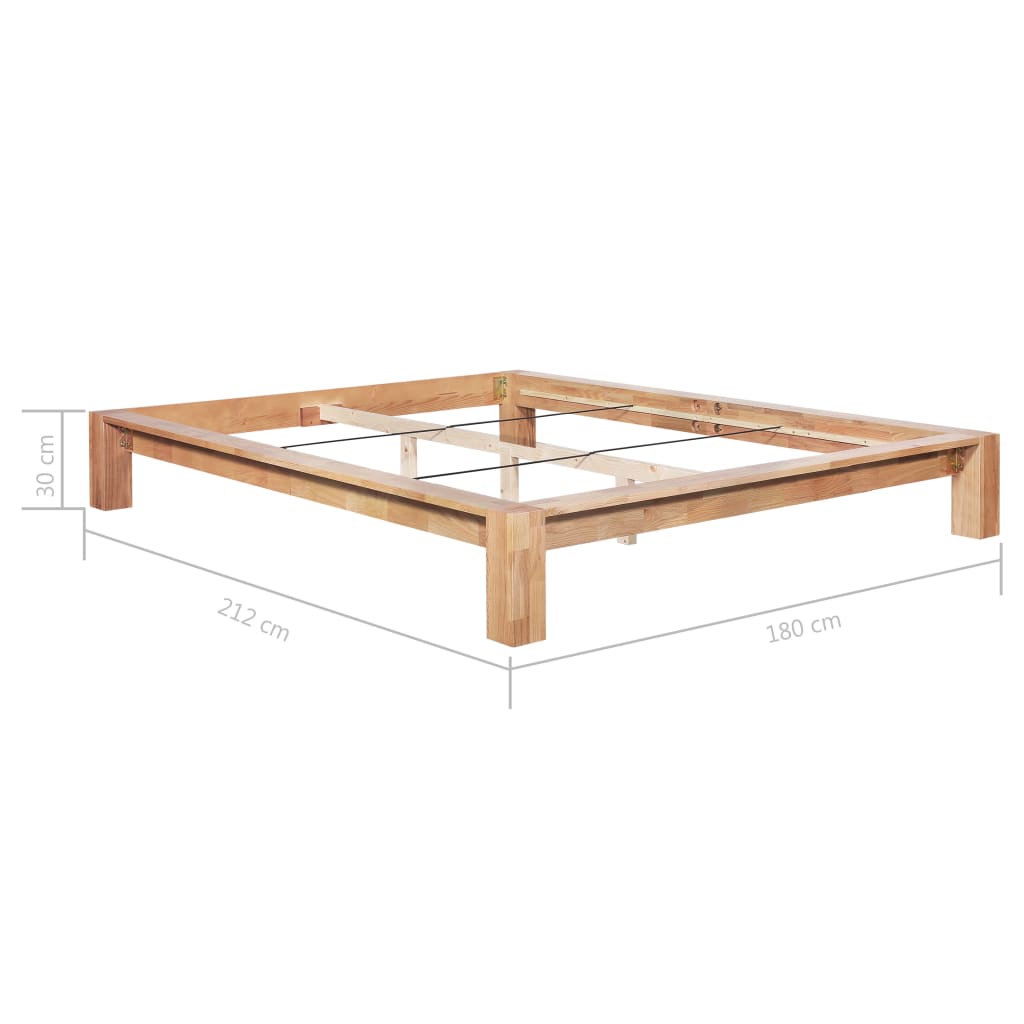 Bedframe massief eikenhout 160x200 cm