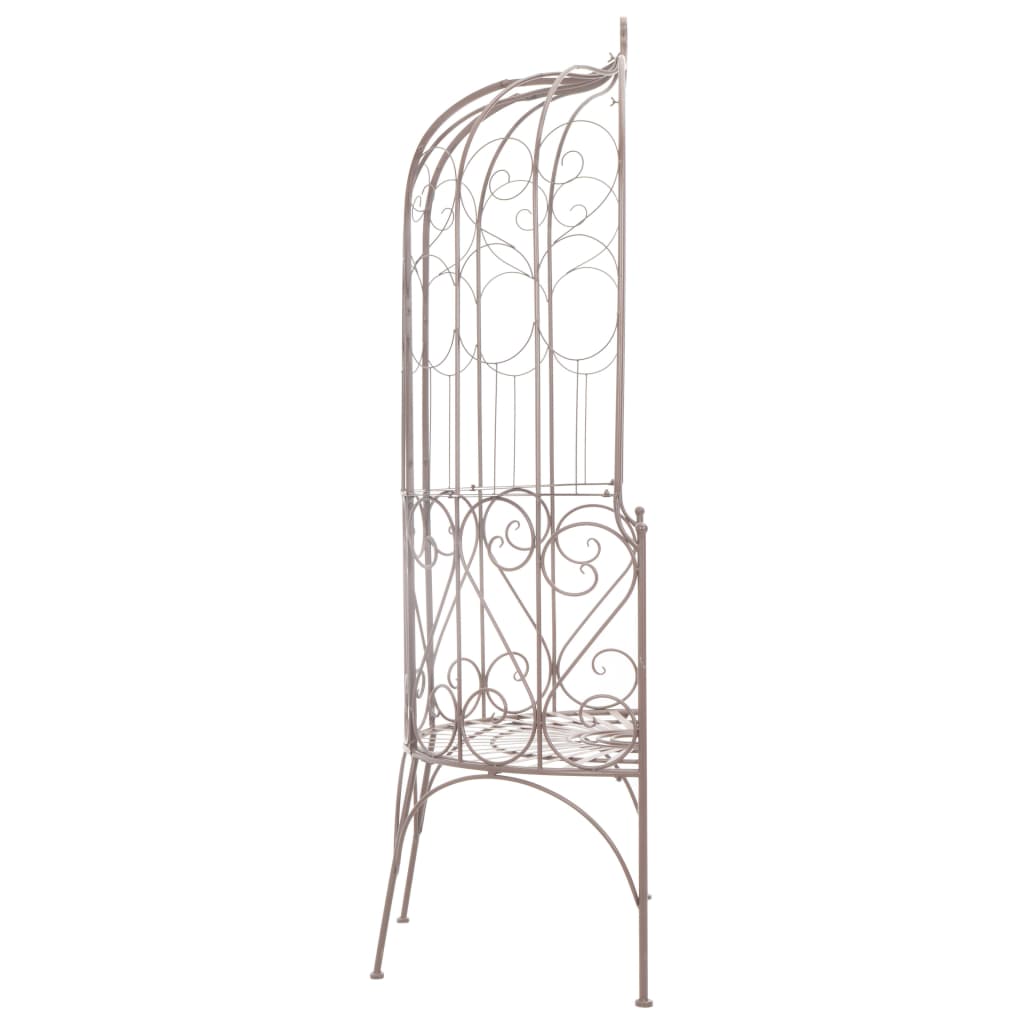 Banc de jardin 95 cm en fer marron antique