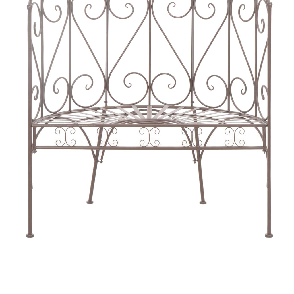 Banc de jardin 95 cm en fer marron antique