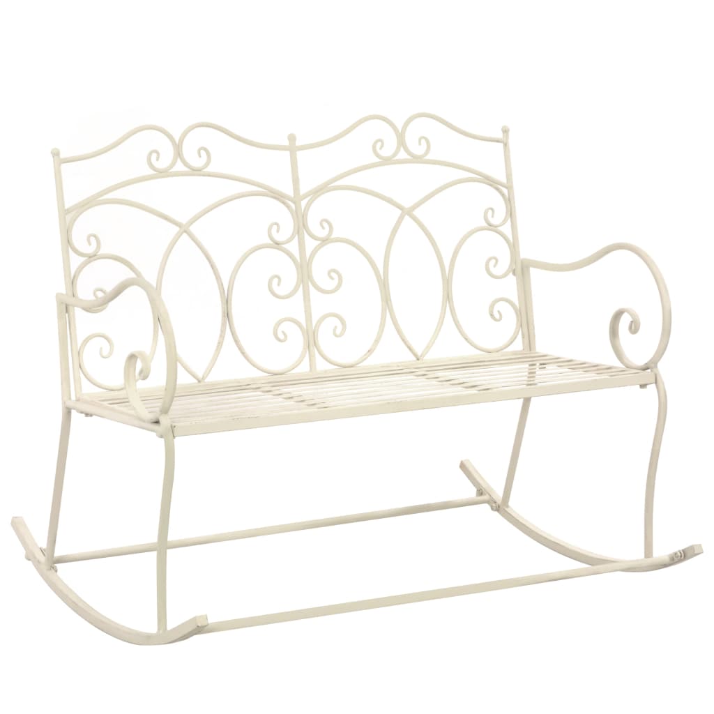 Banc de jardin 104 cm fer marron antique