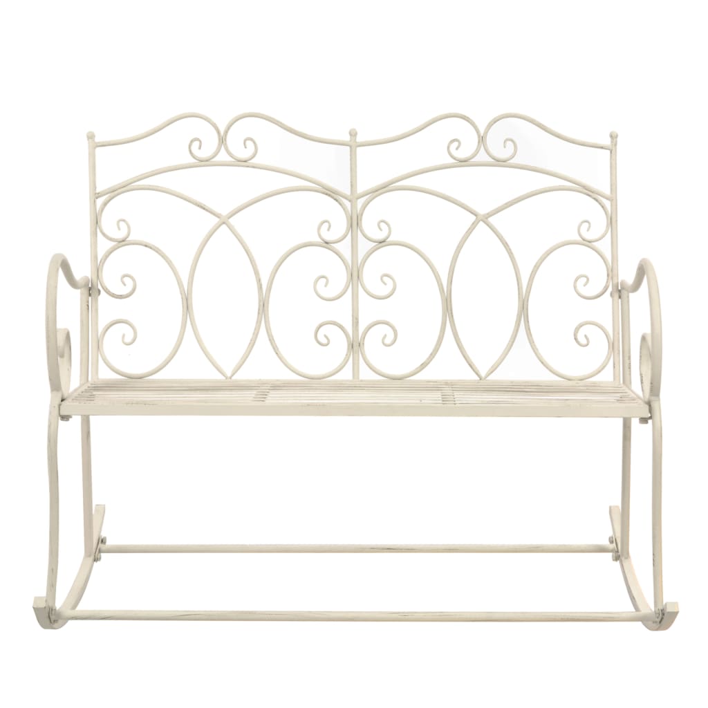 Banc de jardin 104 cm fer marron antique