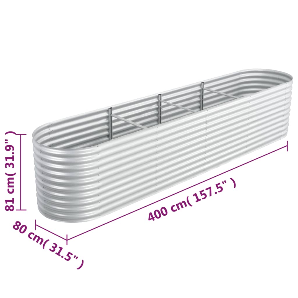 Plantenbak verhoogd 240x80x44 cm gegalvaniseerd staal