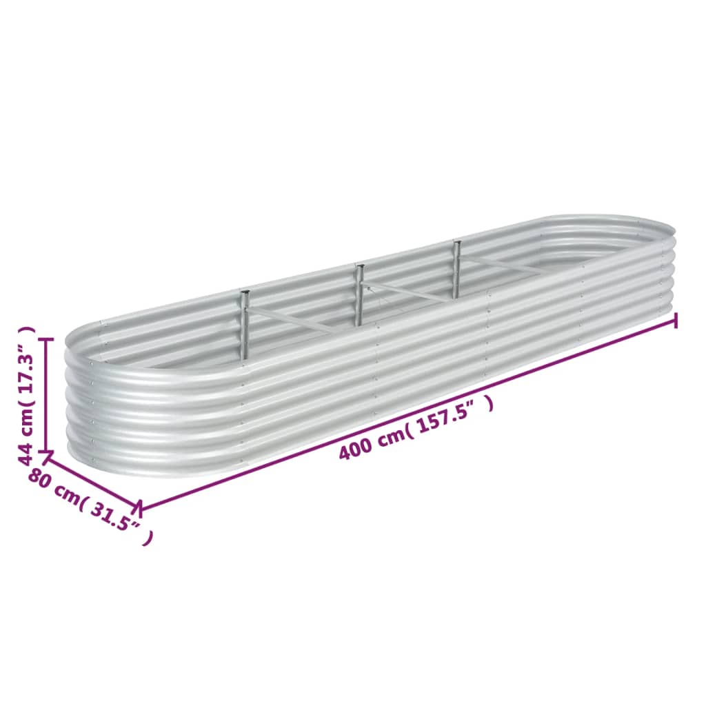 Plantenbak verhoogd 240x80x44 cm gegalvaniseerd staal