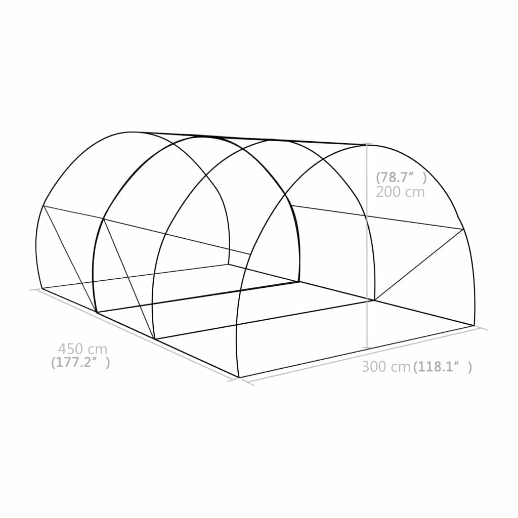 Serre 27 m² 900x300x200 cm