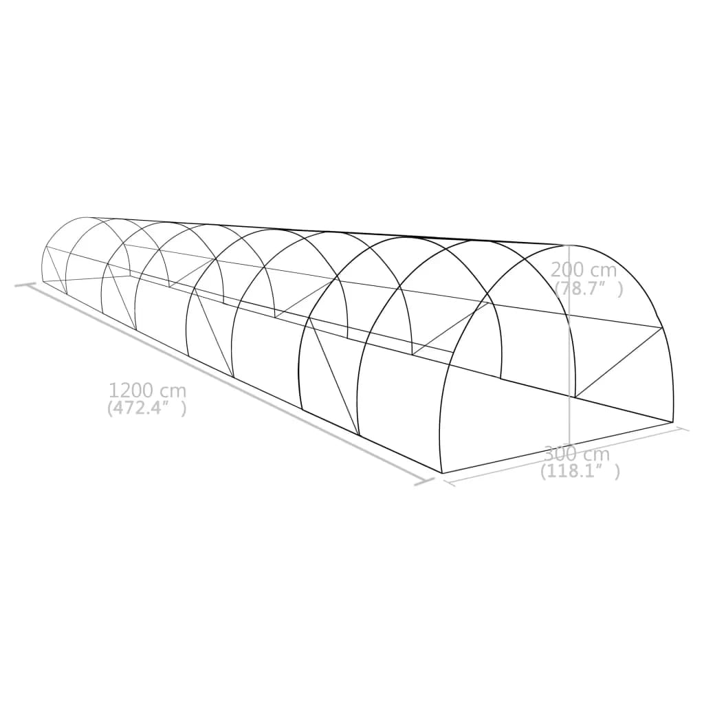 Serre 27 m² 900x300x200 cm