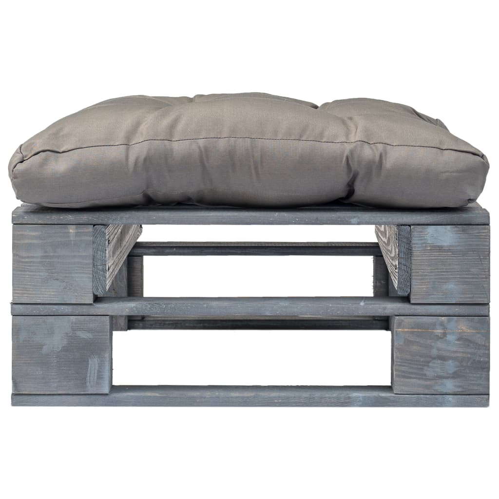 Tuinhocker met kussen pallet hout