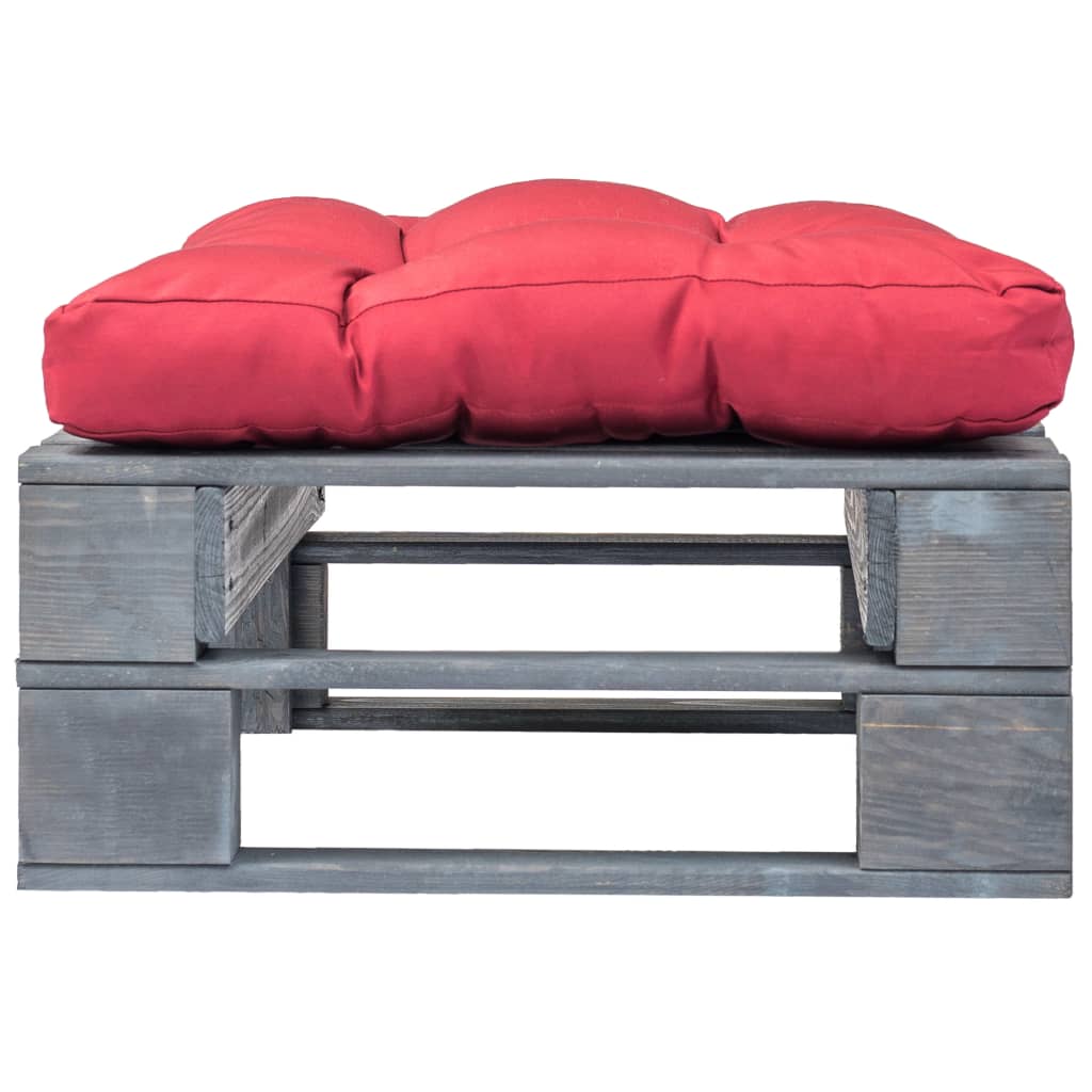 Tuinhocker met kussen pallet hout