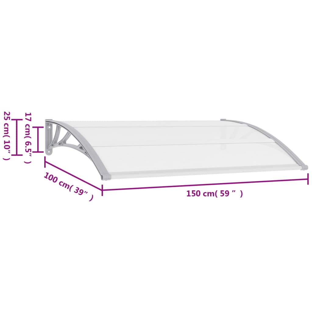 Deurluifel 150x100 cm polycarbonaat