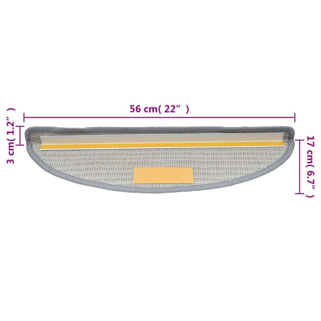 Trapmatten 15 st 56x17x3 cm goudkleurig