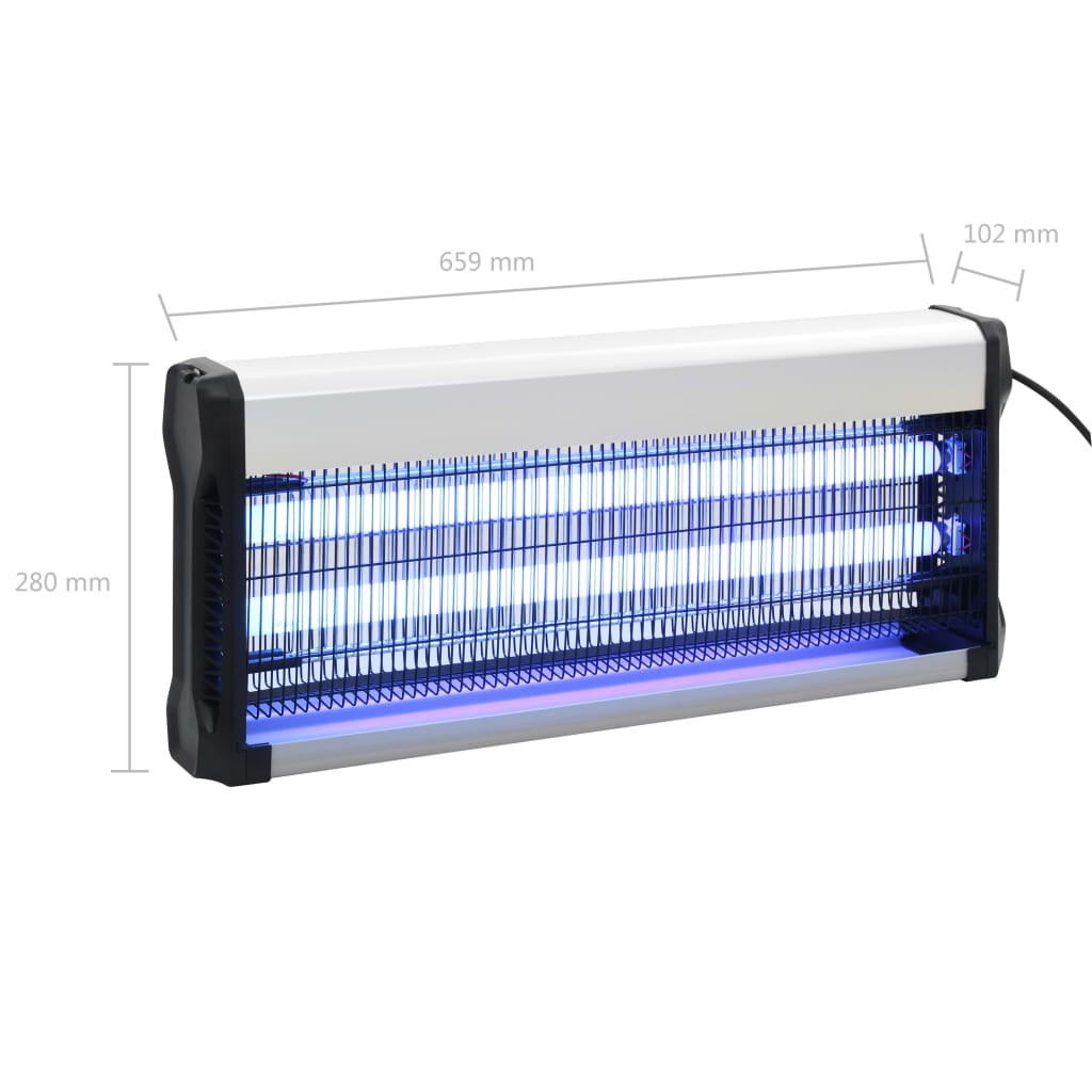 Insectenverdelger 60 W aluminium ABS zwart