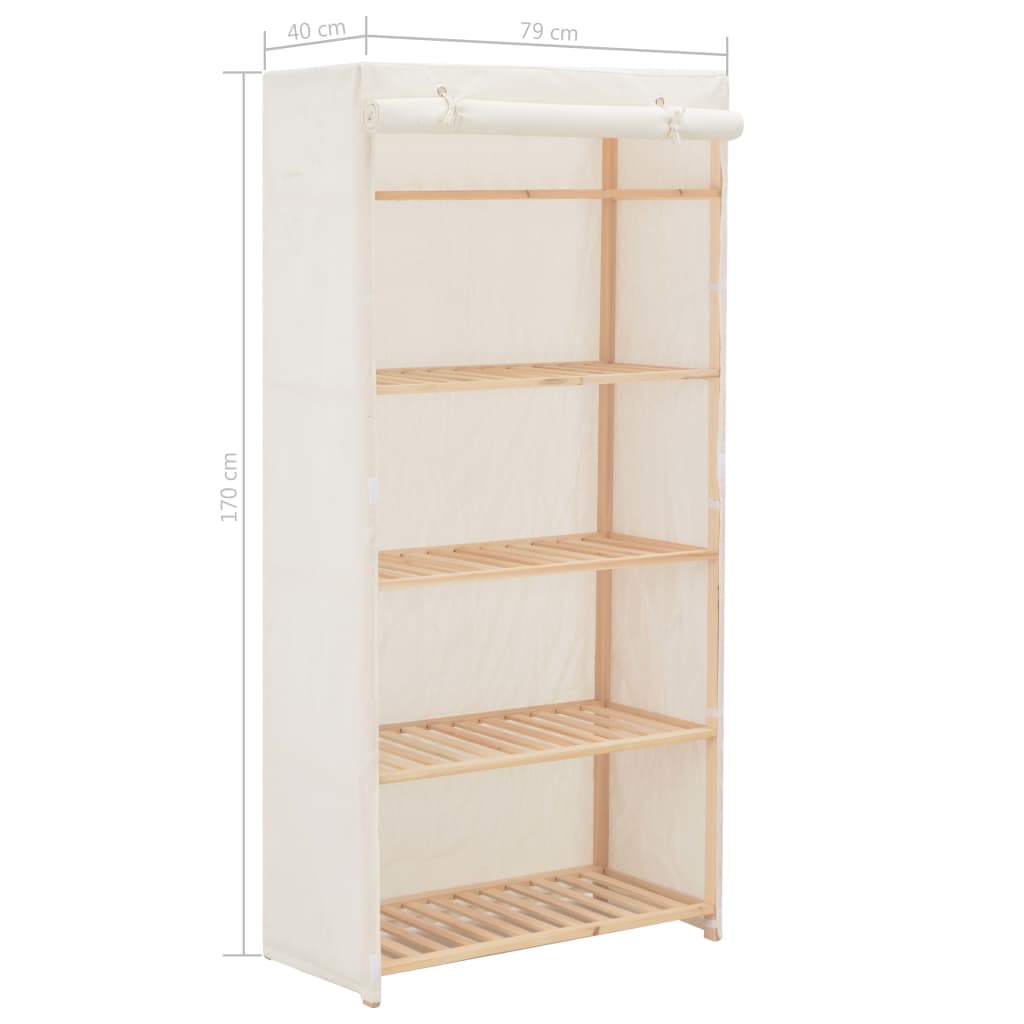 Armoire 79x40x170 cm tissu