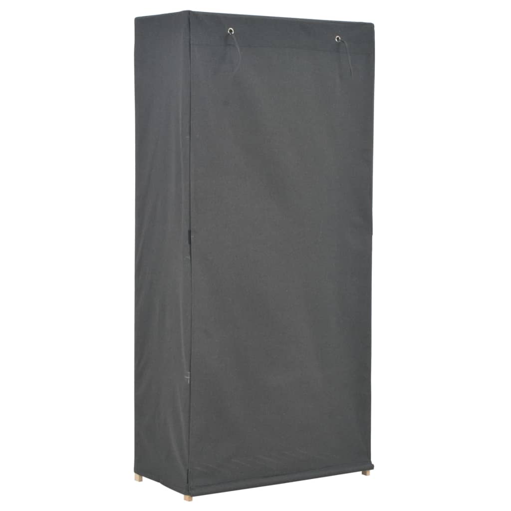 Armoire 79x40x170 cm tissu gris