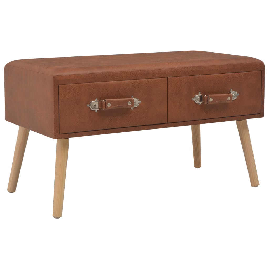 Table basse 80x40x46 cm cuir artificiel