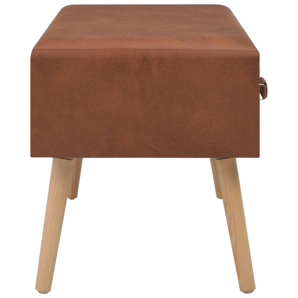 Table basse 80x40x46 cm cuir artificiel