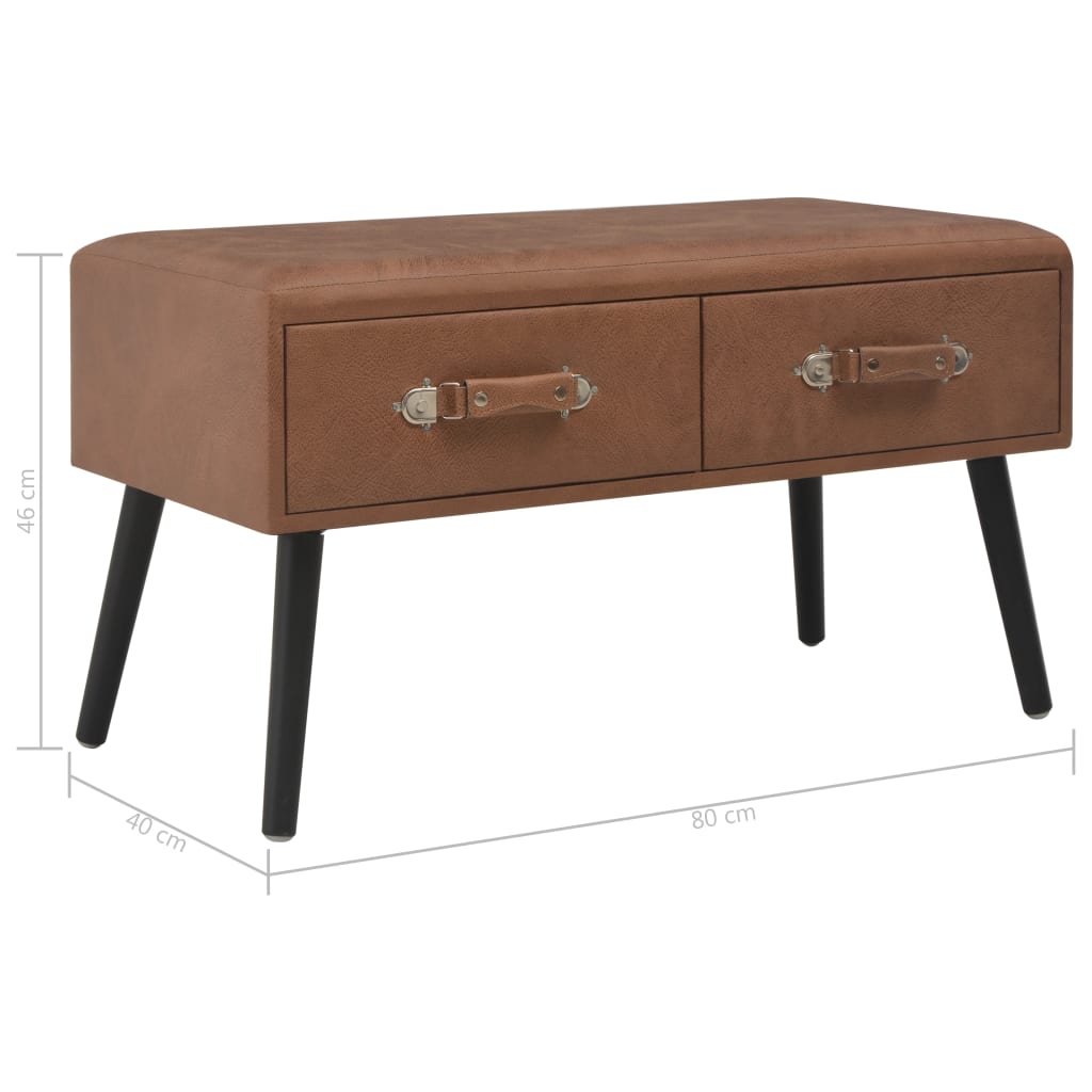 Table basse 80x40x46 cm cuir artificiel