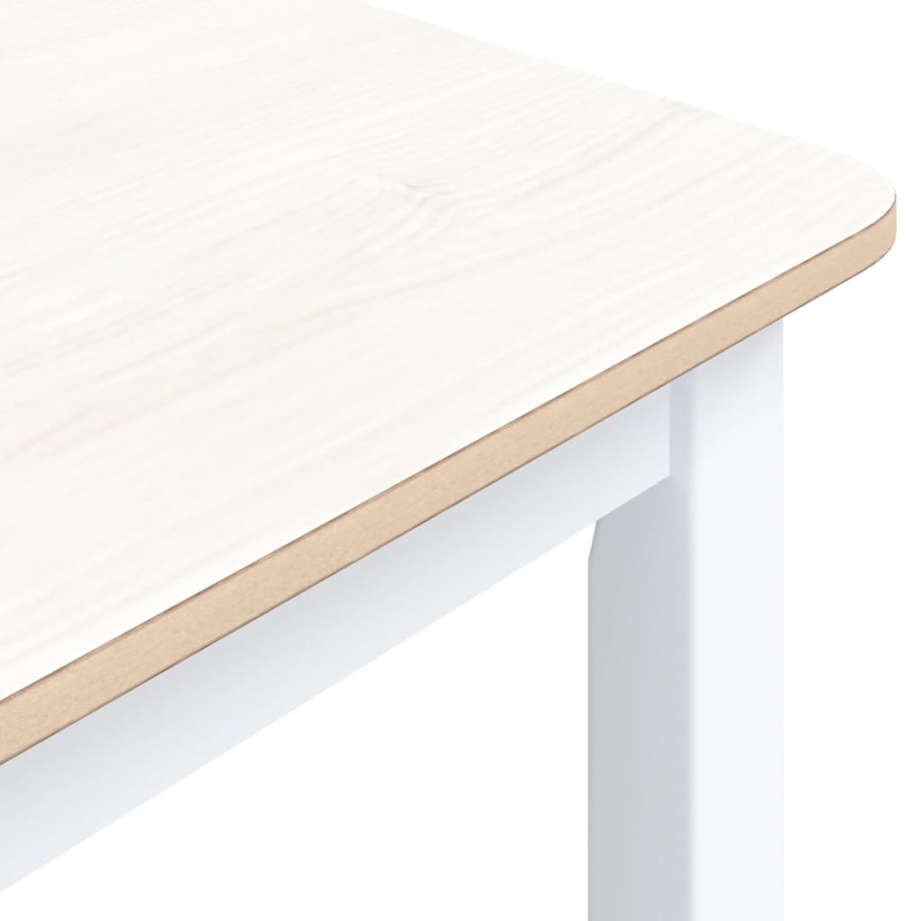 Eettafel 114x71x75 cm massief rubberwood