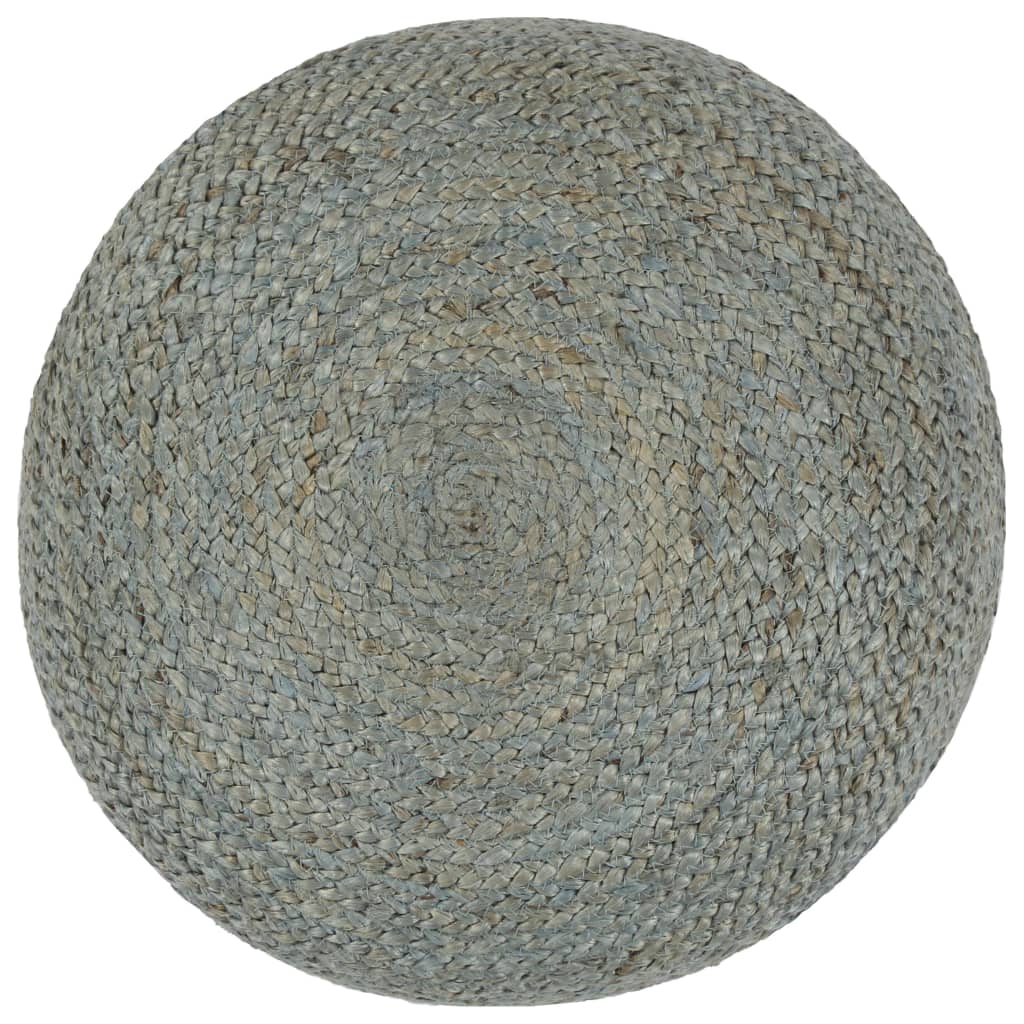 Pouf fait main 45x30 cm jute vert olive