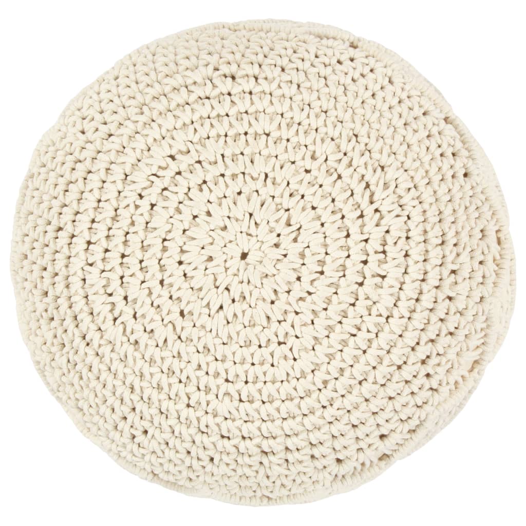 Pouf macramé fait main 45x30 cm coton