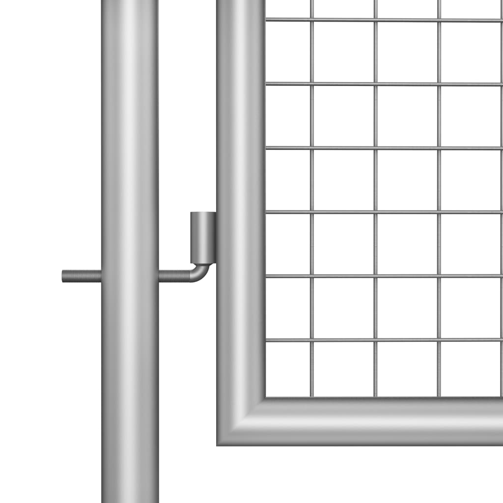 Poort 415x225 cm gegalvaniseerd staal zilverkleurig