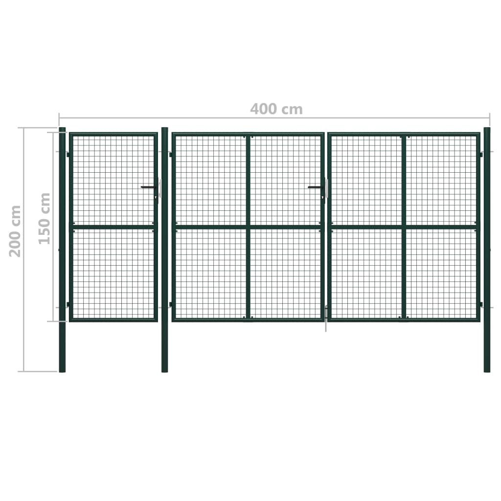 Poort 350x150 cm staal